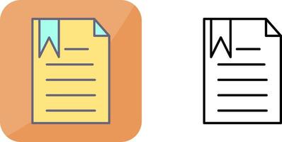 Unique Bookmarked Document Icon Design vector