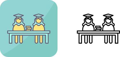 Unique Combined Study Icon Design vector