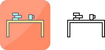 Unique Study Desk Icon Design vector