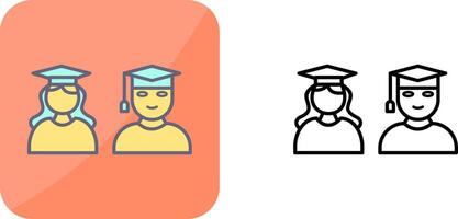 Unique Graduates Icon Design vector