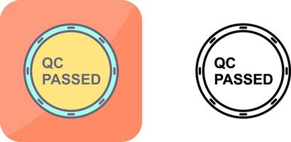 único control de calidad pasado icono diseño vector