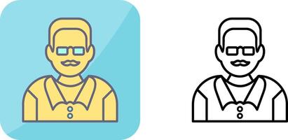 Unique Male Professor Icon Design vector