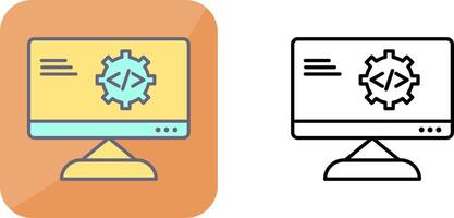 Unique Code Optimization Icon Design vector