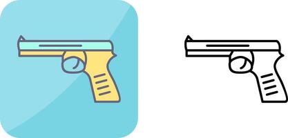 único pistola icono diseño vector