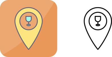 Unique Bar Location Icon Design vector