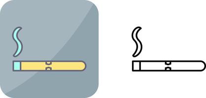 Unique Lit Cigar Icon Design vector