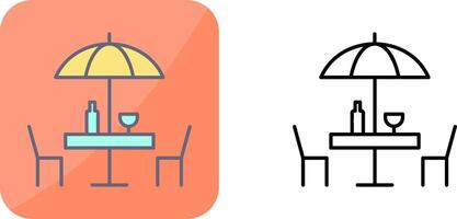 Unique Cafe Table Icon Design vector