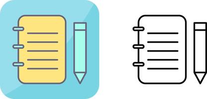 Unique Notepad Icon Design vector