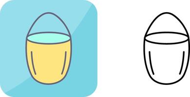 Unique Water Bucket Icon Design vector