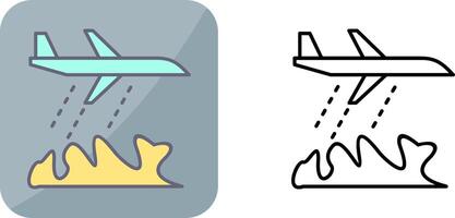 Unique Firefighter Plane Icon Design vector