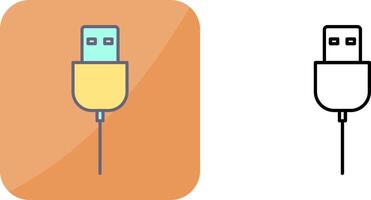 Unique USB Cable Icon Design vector