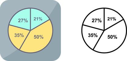 Pie Chart Icon Design vector