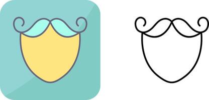 Beard and Moustache Icon Design vector