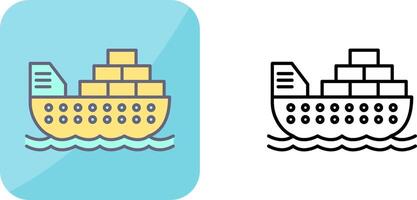 Cargo Ship Icon Design vector