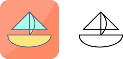 Small Yacht Icon Design vector