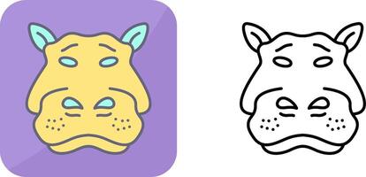 Hippo Icon Design vector