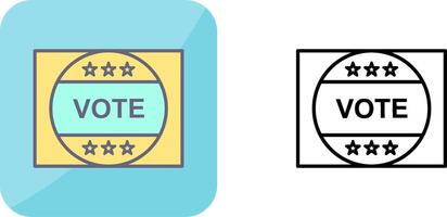 votar pegatina icono diseño vector