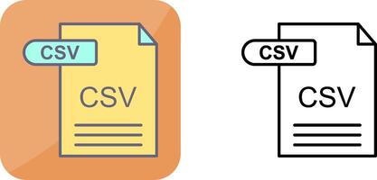 CSV Icon Design vector