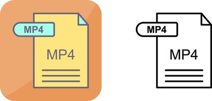 MP4 Icon Design vector