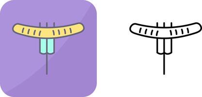 Sausage on Fork Icon Design vector