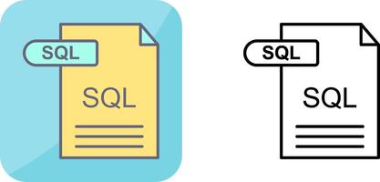 SQL Icon Design vector