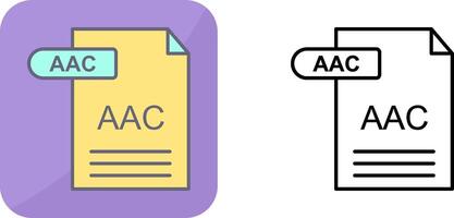 aac icono diseño vector