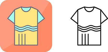 T Shirt with lines Icon Design vector