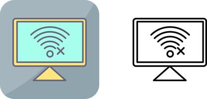 Disconnected Network Icon Design vector