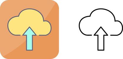 subir a nube icono diseño vector