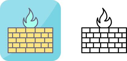 Firewall Icon Design vector