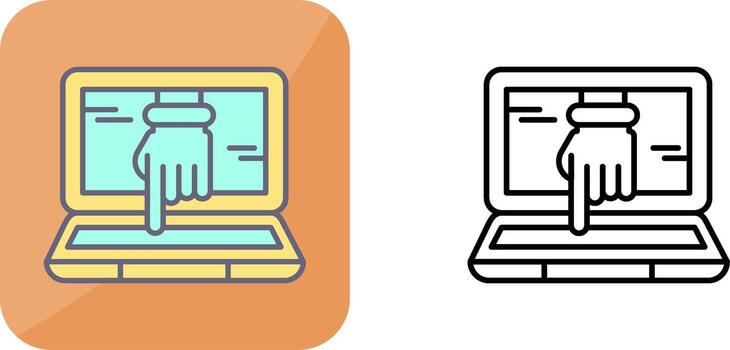 Computer Hacking Icon Design vector
