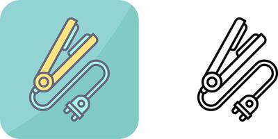 Hair iron Icon Design vector