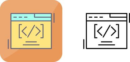 Web Coding Icon Design vector