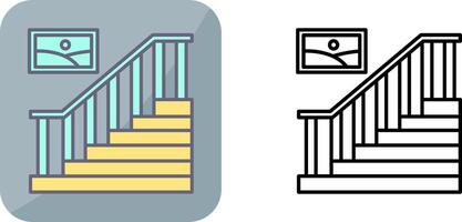 diseño de icono de escalera vector