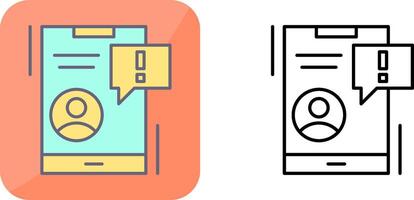 Notification Icon Design vector