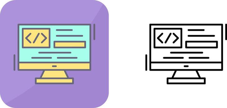 diseño de icono de codificación vector