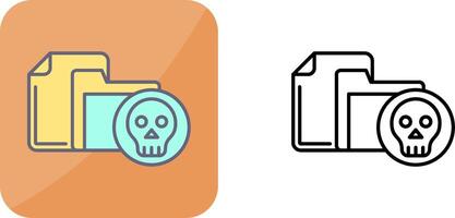 Infected File Icon Design vector