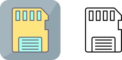 Memory Card Icon Design vector