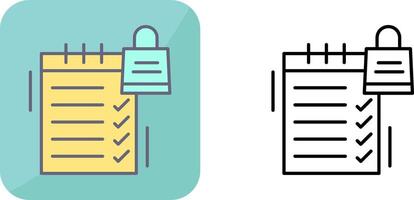 Shopping List Icon Design vector