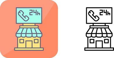 24 hours Icon Design vector