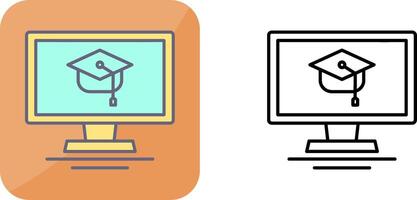 Online Course Icon Design vector