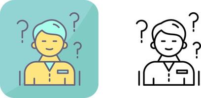 Confuse Icon Design vector