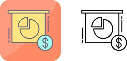 Pie Chart Icon Design vector