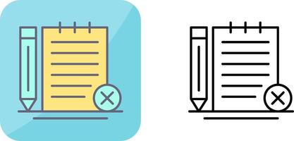 Unchecked Notes Icon Design vector