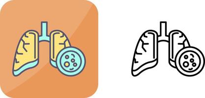 pulmón cáncer icono diseño vector