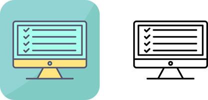 Online Checklist Icon Design vector