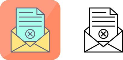 Rejection Of A Letter Icon Design vector