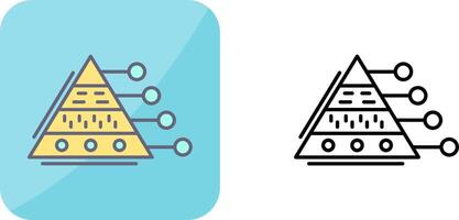 Pyramid Graph Icon Design vector