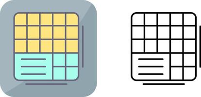 Table Data Icon Design vector