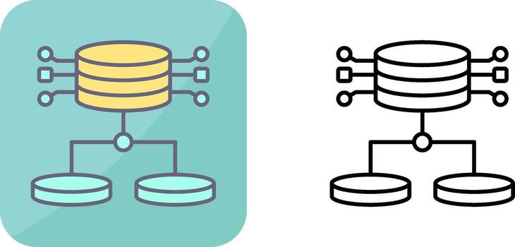 diseño de icono de datos estructurados vector